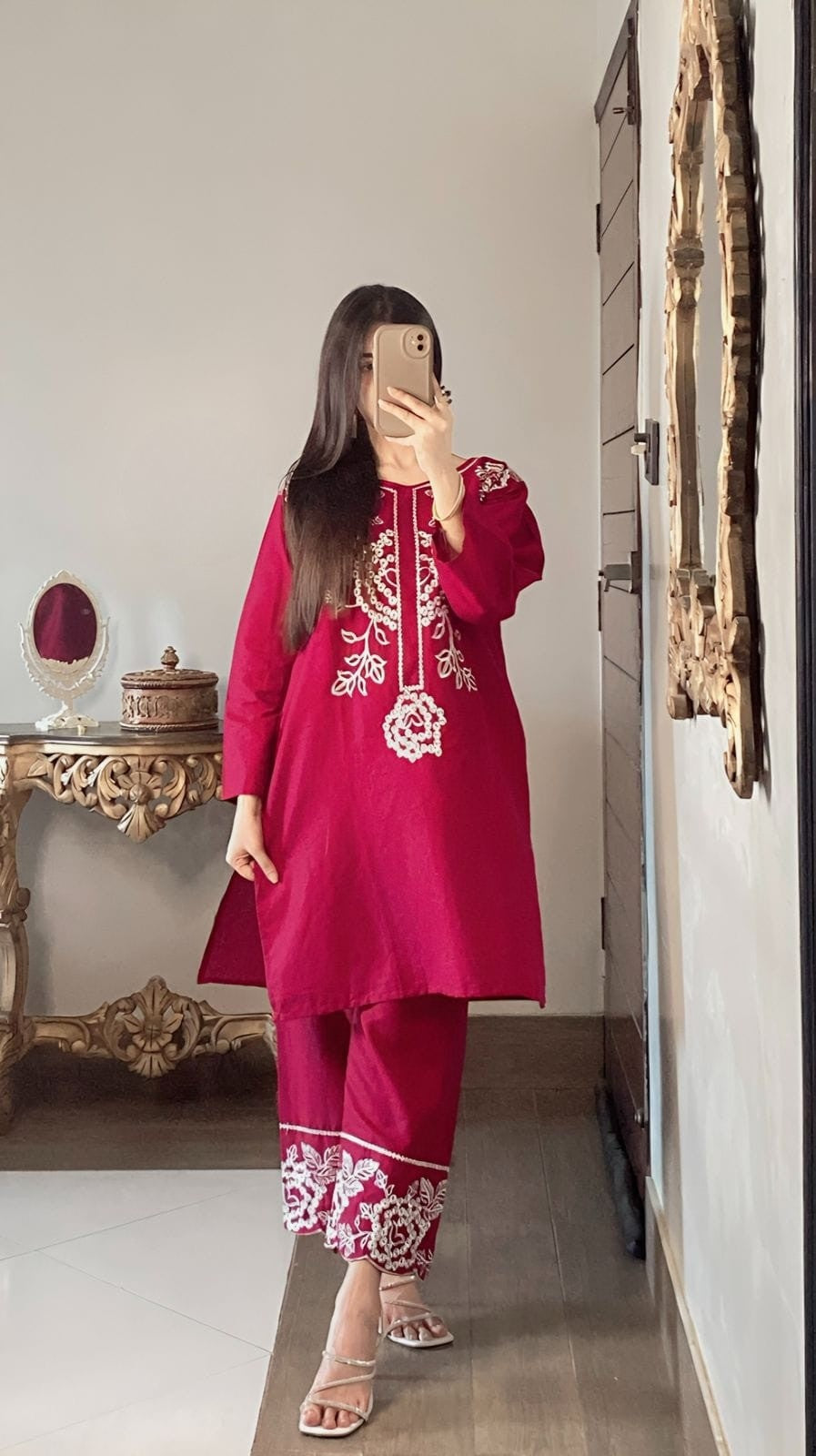 Ruby Blossom Embroidered 2 piece Lawn Set
